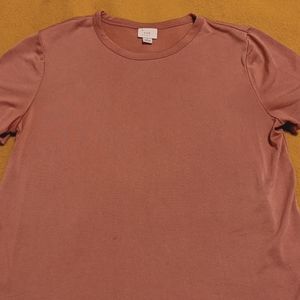 Pink satin finish tee